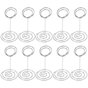 10pcs Metal Double Sided Party Memo Holder Photo Holders Table Number Holders - Picture 1 of 11