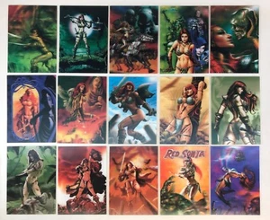RED SONJA (Breygent/2012) Complete 3-D LENTICULAR Chase Card Set (RS1-RS15) - Picture 1 of 4