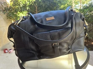 Lymia Charlie Tote - I’m Moody - Borsa per maternità in pelle nera nuova senza etichette - Foto 1 di 22