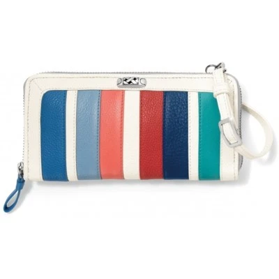 NUEVO CON ETIQUETAS Brighton WATER GARDEN Blanco Multi Cremallera Bandolera Grande Cartera Precio de venta sugerido por el fabricante $155 Foto 1 de 4