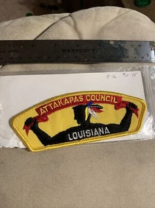 Vintage Attakapas Council Louisiana Twill T Boy Scouts BSA Shoulder CSP Patch - Picture 1 of 2