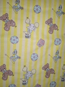 2 Yds. Precious Moments Flannel Cotton Quilt Fabric - Picture 1 of 1