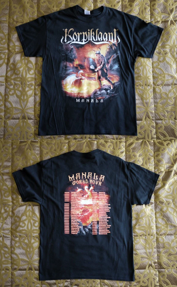 Korpiklaani official T-shirt "Manala world tour 2012" black New (S,M,L,XL) - Imagen 1 de 1