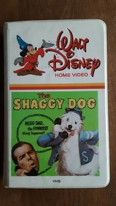 Disney The Shaggy Dog VHS 1st Edition White Clamshell Fred MacMurray Tommy Kirk - Picture 1 of 4
