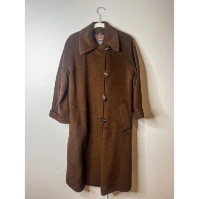 Cinzia Rocca Alpaca Brown Long Trench Coat - Image 1 of 4