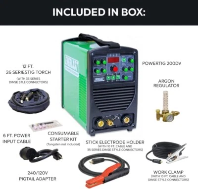 Soldador Everlast Power ITig 201 DC TIG y Stick Foto 1 de 4