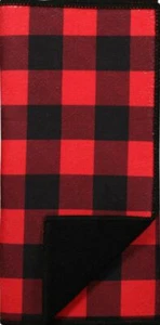 Microfiber Dish Drying Mat, 12" x 18", CHRISTMAS RED & BLACK BUFFALO CHECK, CH - Picture 1 of 15
