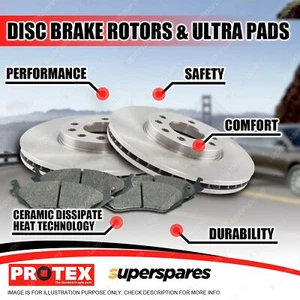 Protex Front Brake Rotors + Ultra Pads for Honda Accord CF 4 Cyl 1997-2002 - Picture 1 of 2