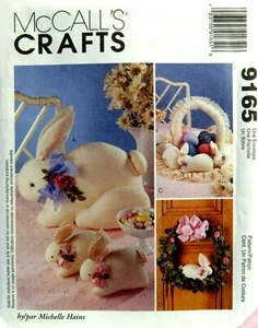 Peluche coniglietto coniglietto 1998 Michelle Hains modello da cucire McCall's 9165 fuori produzione - Foto 1 di 2