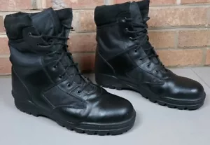 Smoky Mountain Steel Toe Black Leather Work Boots Mens 12M Oil Resistant - Picture 1 of 7