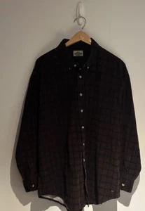 Lee Dungaree's Men's Flannel Shirt Size XL Plaid Red Black Long Sleeve - Picture 1 of 3