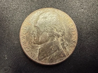 2004-D Jefferson Nickel Louisiana Purchase Black Beauty Improperly Annealed - Image 1 of 4