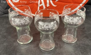 Pepsi Cola Clear White Print Soda Pop Kitchen Drinking Glasses Lot Of 3 - Picture 1 of 6