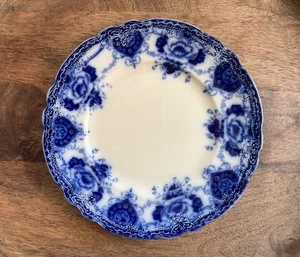 Antiker Teller 1895-1900 Flow blau & weiß. Upper Hanley Pottery MURIEL Pattern - Bild 1 von 4