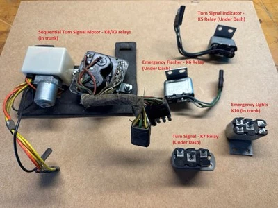 Mercury Cougar 1967 señales de giro secuenciales y relés (K5, K6, K7, K8, K9, K10) Foto 1 de 4