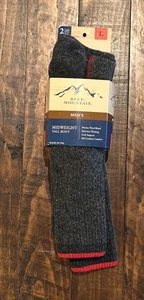Hohe Stiefelsocken für Herren. Blue Mountain Mid Weight 2er Pack Größe L 8-12 Wollmischung - Bild 1 von 4