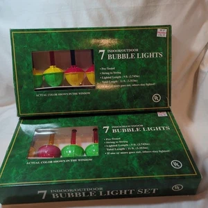Indoor Outdoor 11Ft Length Bubble Light Set - UL Multicolor New - Picture 1 of 8