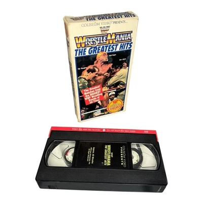90s WWF Wrestlemania The Greatest Hits 1992 VHS Tape Tested COLISEUM Video Wcw - Image 1 of 4