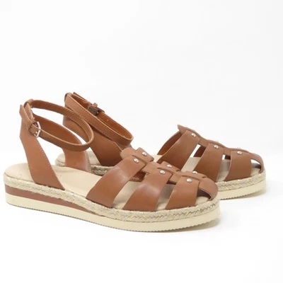 Vince Camuto Womens Broica Brown Leather Espadrille Wedge Sandals Size 8.5M - Image 1 of 4