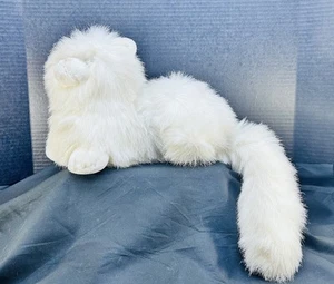 Vtg Russ Berrie White Persian Cat Nikki Plush Green Eyes - Picture 1 of 5