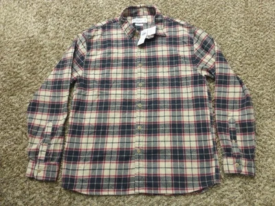 Abercrombie & Fitch Flannel Shirt Mens Medium M Beige Plaid Soft A&F Collection - Image 1 of 4