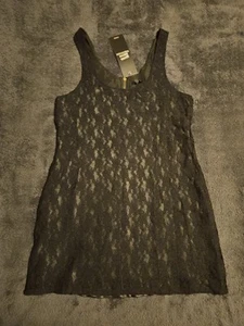 Elwood Dress Size L Black Lace Lined Soft Stretchy Zip Up Floral RRP $79 NEW 414 - Bild 1 von 12