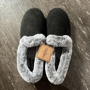 Skechers Women's cozy campfire toasty suede w/faux fur inside & out-Black-SZ 10 - Picture 1 of 8