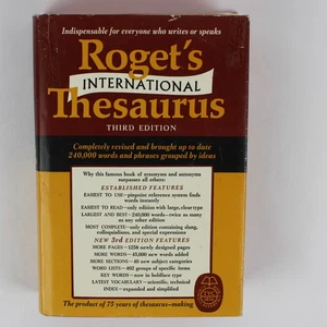 Vintage Roget’s International Thesaurus 3rd Edition 1962 HC DJ Thumb Indexed - Picture 1 of 4