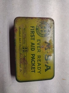 Antikes MSA Ever Ready Erste Hilfe Paket Neu aus altem Lagerbestand Minensicherheitsset Pittsburgh PA Dose - Bild 1 von 3