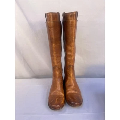 Frye Cognac Brown Leather Tall Riding Boots Women's Size 7B Classic Style - Image 1 of 4