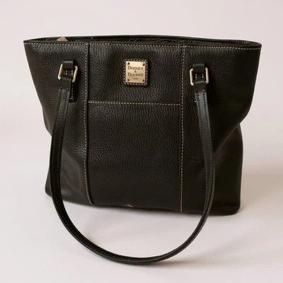 $308 Dooney & Bourke Lexington all Black Shopper Tote Bag purse - Image 1 of 4