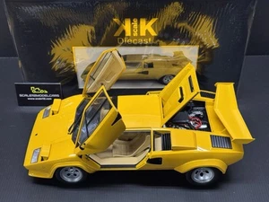 LAMBORGHINI COUNTACH LP 5000 S QV YELLOW - 1/12 SCALE DIECAST - BY KK SCALE - Picture 1 of 13