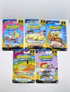 HOT WHEELS SPONGEBOB SQUAREPANTS 25th ANNIVERSARY (5 CAR Complete SET - NEW! - Picture 1 of 1