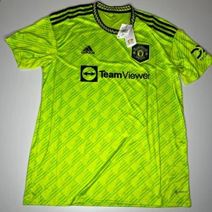 Maglia calcio Manchester United 2022/23 Adidas terza maglia HE2981 XL verde fluo - Foto 1 di 10