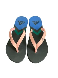 Sandalias Adidas EEZAY Flip FLOP Slides Talla 5 Negro Rosa Azul - Imagen 1 de 5