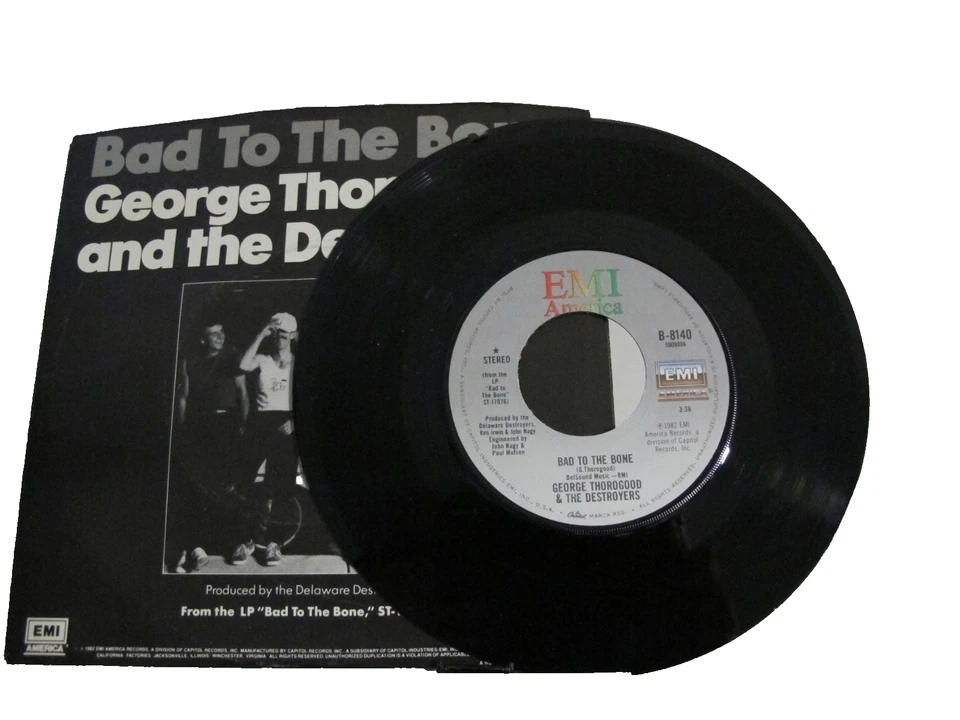 45 RECORD - GEORGE THOROGOOD AND THE DESTROYERS - BAD TO THE BONE - Image 1 of 1
