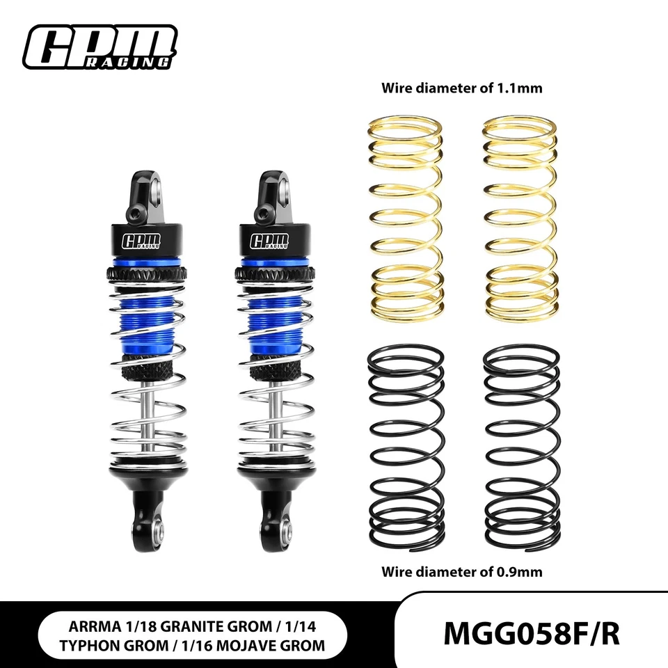 GPM 7075 Alu F/R Progressive Spring Shock ARRMA 1/18 Granite Typhon Mojave Grom - Image 1 of 4