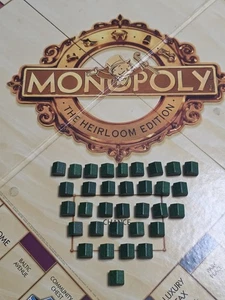 Monopoly Heirloom Edition 1997 pieza de repuesto 33 invernaderos de madera originales - Imagen 1 de 10