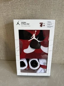 NIKE Air Jordan 3 Piece Set Age 0-6m Baby Bodysuit Headband Socks New Born Girl - Picture 1 of 2