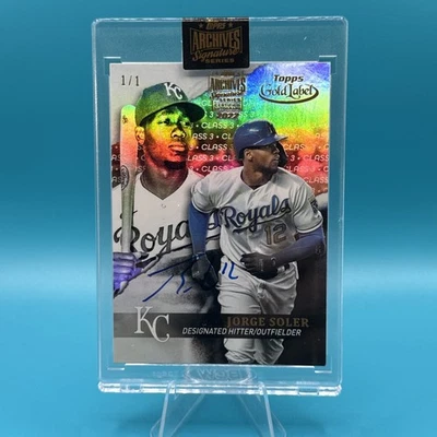 🔥1/1 Jorge Soler Auto - 2022 Topps Archives Signature Series -2020 Gold Label🔥 - Image 1 of 2