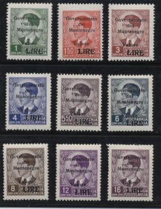 Monténégro 1942 Avec Supplément Problème en Noir Série CPL Nouveau Caoutchouc - Picture 1 of 2