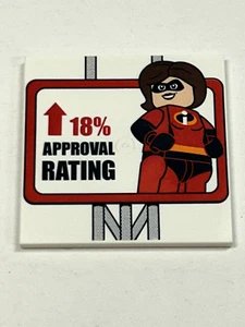 Azulejo decorado Lego Incredibles '18% de aprobación' 6x6 - Imagen 1 de 1