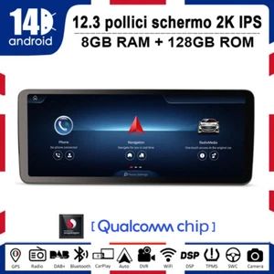 12,3" Carplay Android 14 Autoradio Mercedes Classe A/GLA/CLA/G W176 X156 NTG 4.5 - Imagen 1 de 16