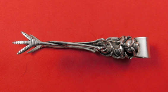 Hildesheimer Rose by Unknown Silver Sugar Tong 4" - Image 1 of 1
