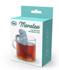 Fred ManaTea Tea Infuser - Food Microwave Dishwasher Safe Silicon, Manatee, Grey - Picture 1 of 10