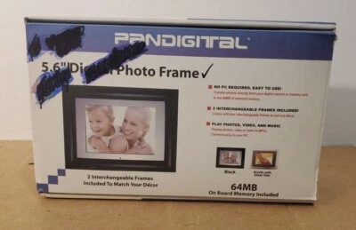 Pandigital 64Mb photo frame 5.6" New Complete (Opened Box) - Image 1 of 4