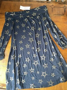 Ladies Next Petite Navy Dress With Gold Stars. Size 14P BNWT - Picture 1 of 4