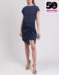 RRP €569 P.A.R.O.S.H. Shift Dress Size L Silk Blend Asymmetric Made in Italy - Picture 1 of 7