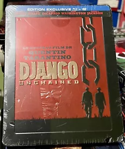Django Unchained Steelbook Blu-ray - DVD **Super Rare French Version** Sealed! - Picture 1 of 2