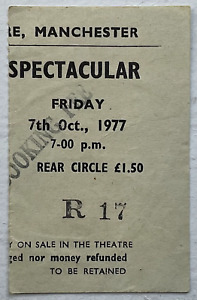 Deep Purple Ian Gillan Original Used Concert Ticket Apollo Theatre Manchester 7t